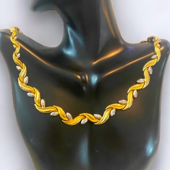 Trade Only LARGE 10mm 14K Two Tone Gold 17" Choker Collar Necklace 16.8 Grams! - Picture 6 of 12